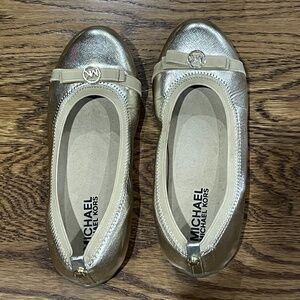 Girls Gold Michael Kors Ballet Flats🎀